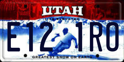 UT license plate E121RO