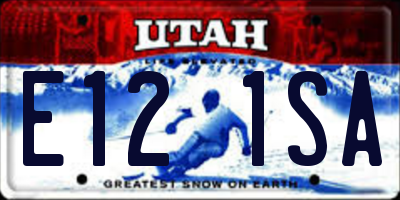 UT license plate E121SA
