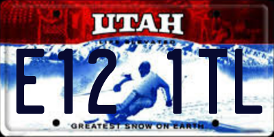UT license plate E121TL