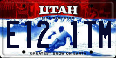 UT license plate E121TM