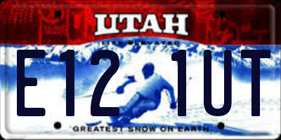 UT license plate E121UT