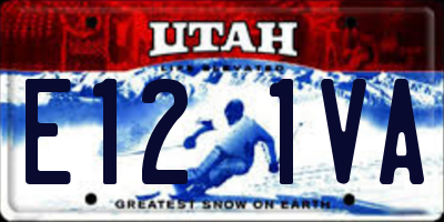 UT license plate E121VA