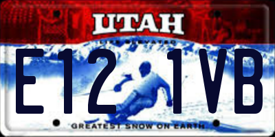 UT license plate E121VB