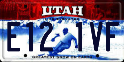 UT license plate E121VF
