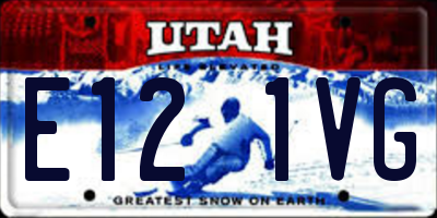 UT license plate E121VG