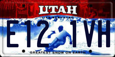 UT license plate E121VH