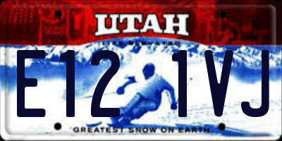 UT license plate E121VJ