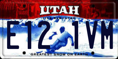 UT license plate E121VM