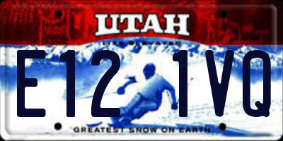 UT license plate E121VQ