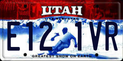 UT license plate E121VR