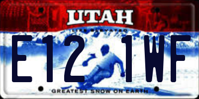 UT license plate E121WF