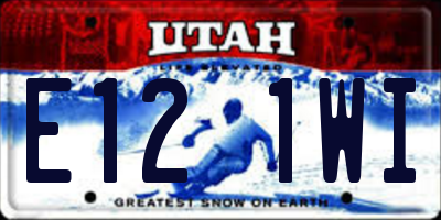 UT license plate E121WI