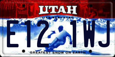 UT license plate E121WJ