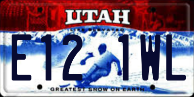UT license plate E121WL