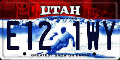 UT license plate E121WY