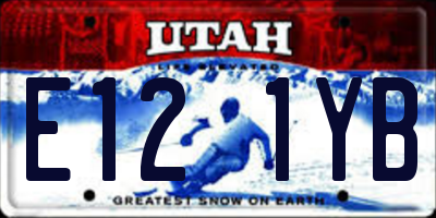 UT license plate E121YB