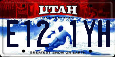 UT license plate E121YH