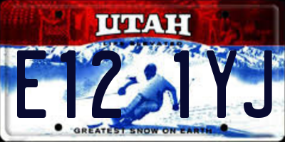 UT license plate E121YJ