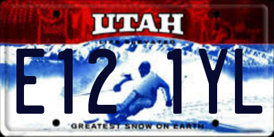 UT license plate E121YL