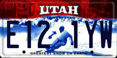 UT license plate E121YW