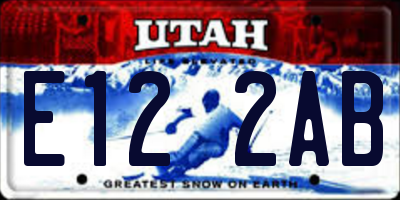 UT license plate E122AB