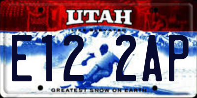 UT license plate E122AP
