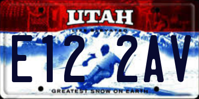 UT license plate E122AV