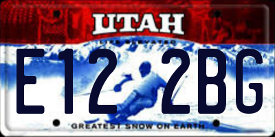 UT license plate E122BG