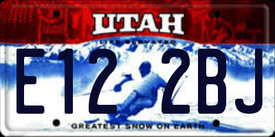 UT license plate E122BJ