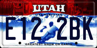 UT license plate E122BK