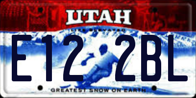 UT license plate E122BL