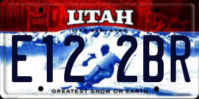 UT license plate E122BR