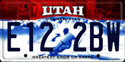 UT license plate E122BW