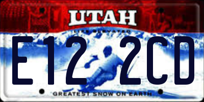 UT license plate E122CD