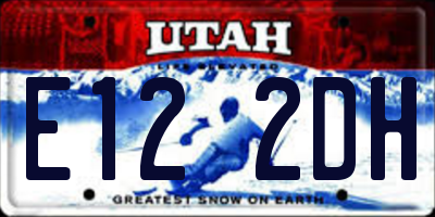 UT license plate E122DH