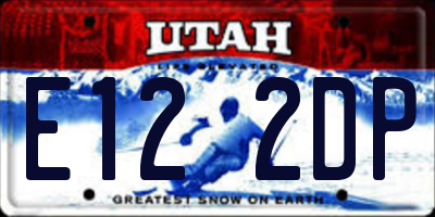 UT license plate E122DP