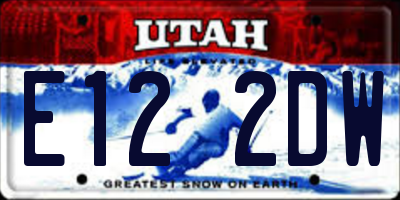 UT license plate E122DW