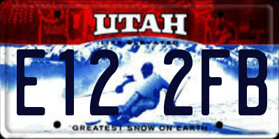 UT license plate E122FB