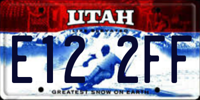 UT license plate E122FF
