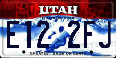 UT license plate E122FJ