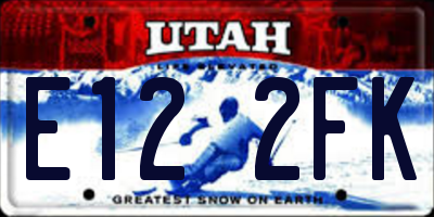 UT license plate E122FK