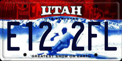 UT license plate E122FL