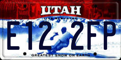 UT license plate E122FP