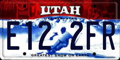 UT license plate E122FR