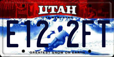 UT license plate E122FT