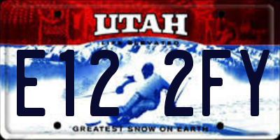 UT license plate E122FY