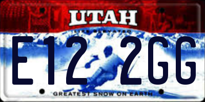 UT license plate E122GG
