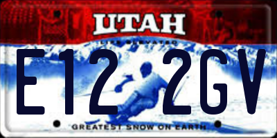 UT license plate E122GV