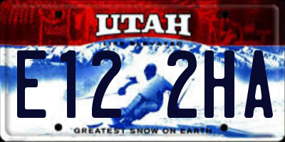 UT license plate E122HA