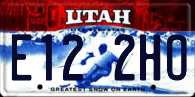 UT license plate E122HO